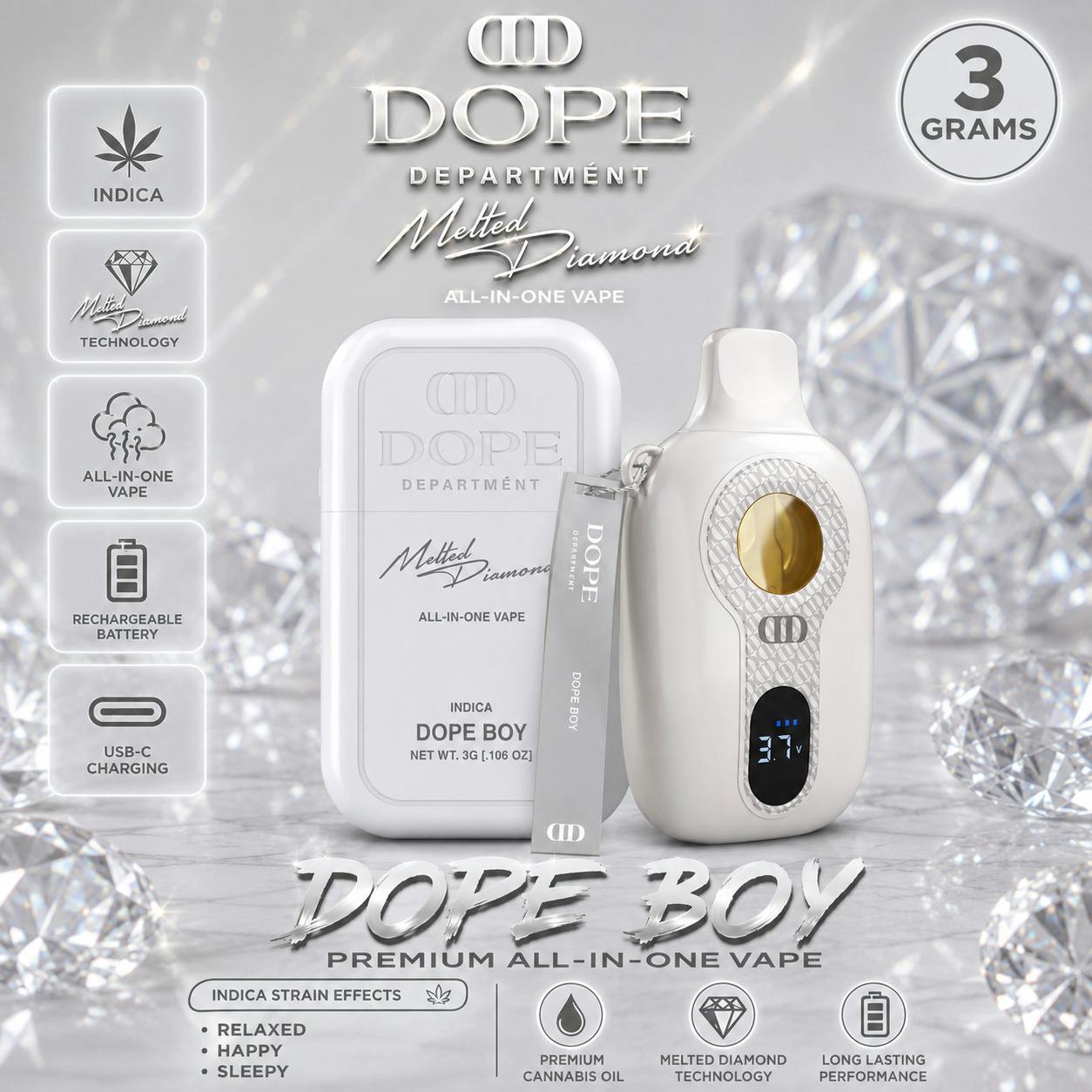 Dope Department | Dope Boy | 3G Melted Diamonds Disposable by Dope Department