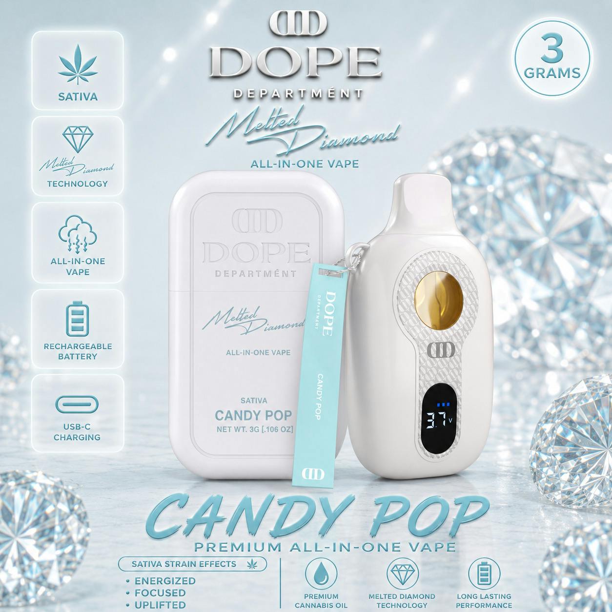 Dope Department | Candy Pop | 3G Melted Diamonds Disposable by Dope Department