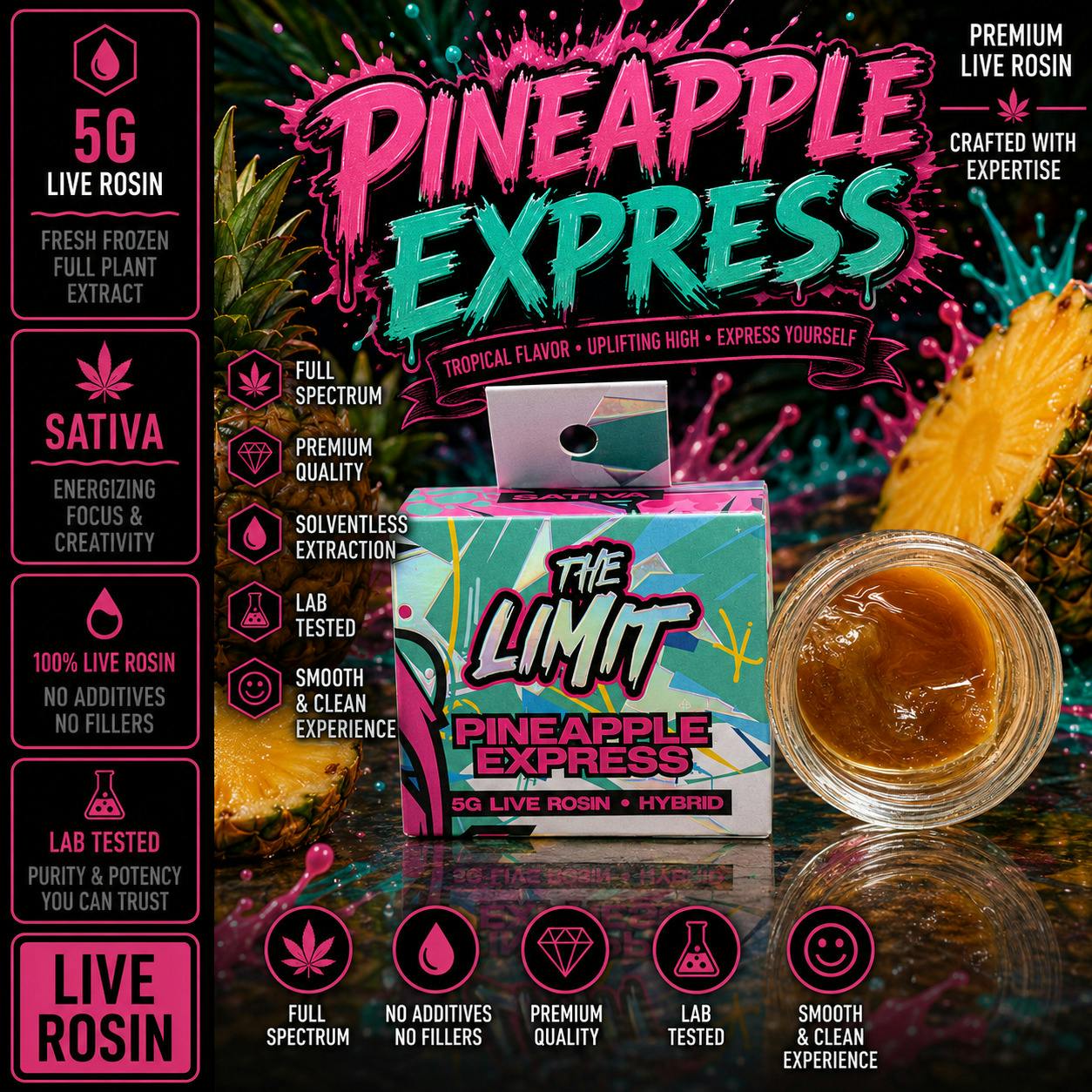 Pineapple Express | Hash Rosin | 5g by The Limit