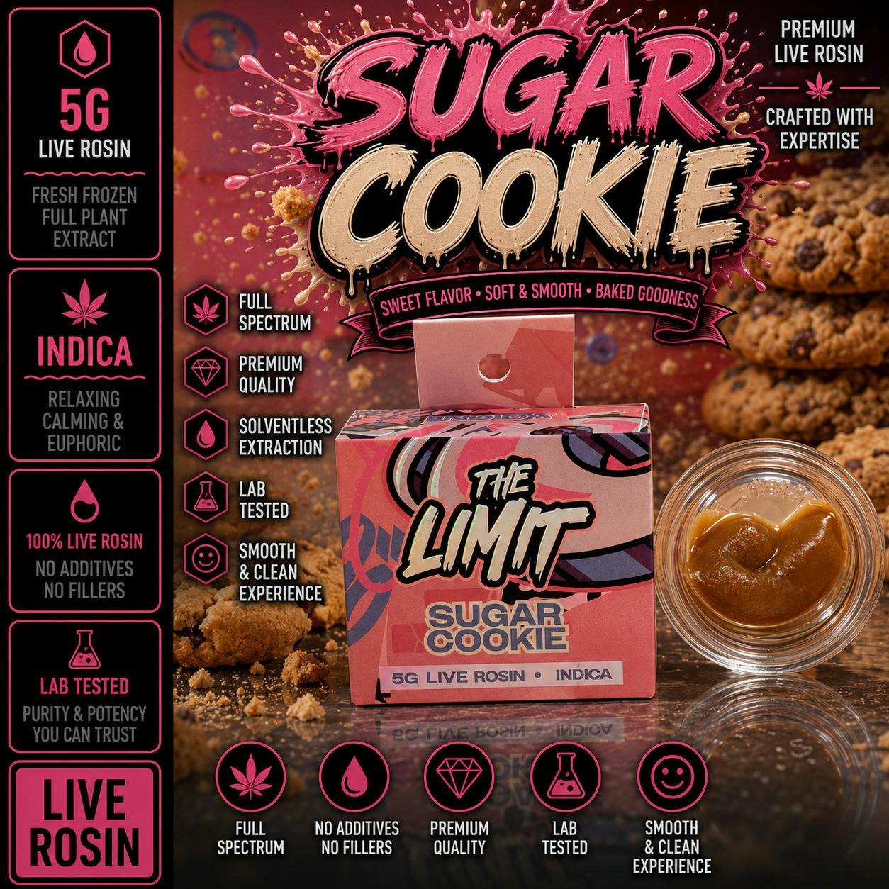 Sugar Cookie | Hash Rosin | 5g by The Limit