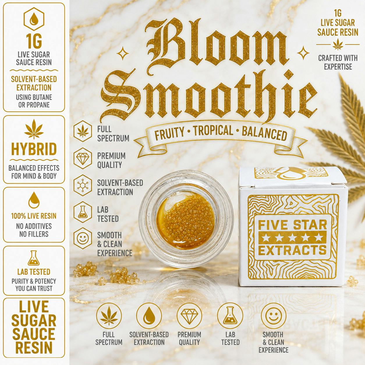 True North Collective | Bloom Smoothie | Live Sugar Sauce | 1g by True North Collective MI
