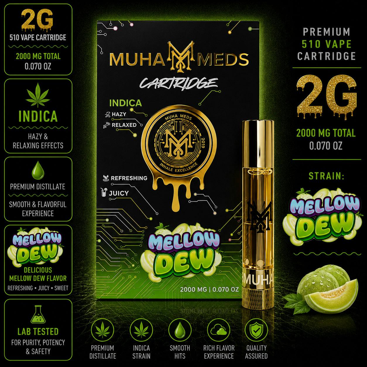 Mellow Dew | Cartridge | 2g by Muha Meds