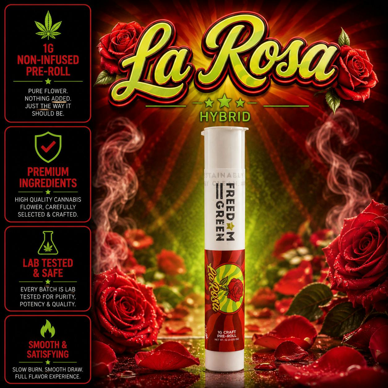 Freedom Green | LA Rosa | Pre Roll | 1g by Freedom Green
