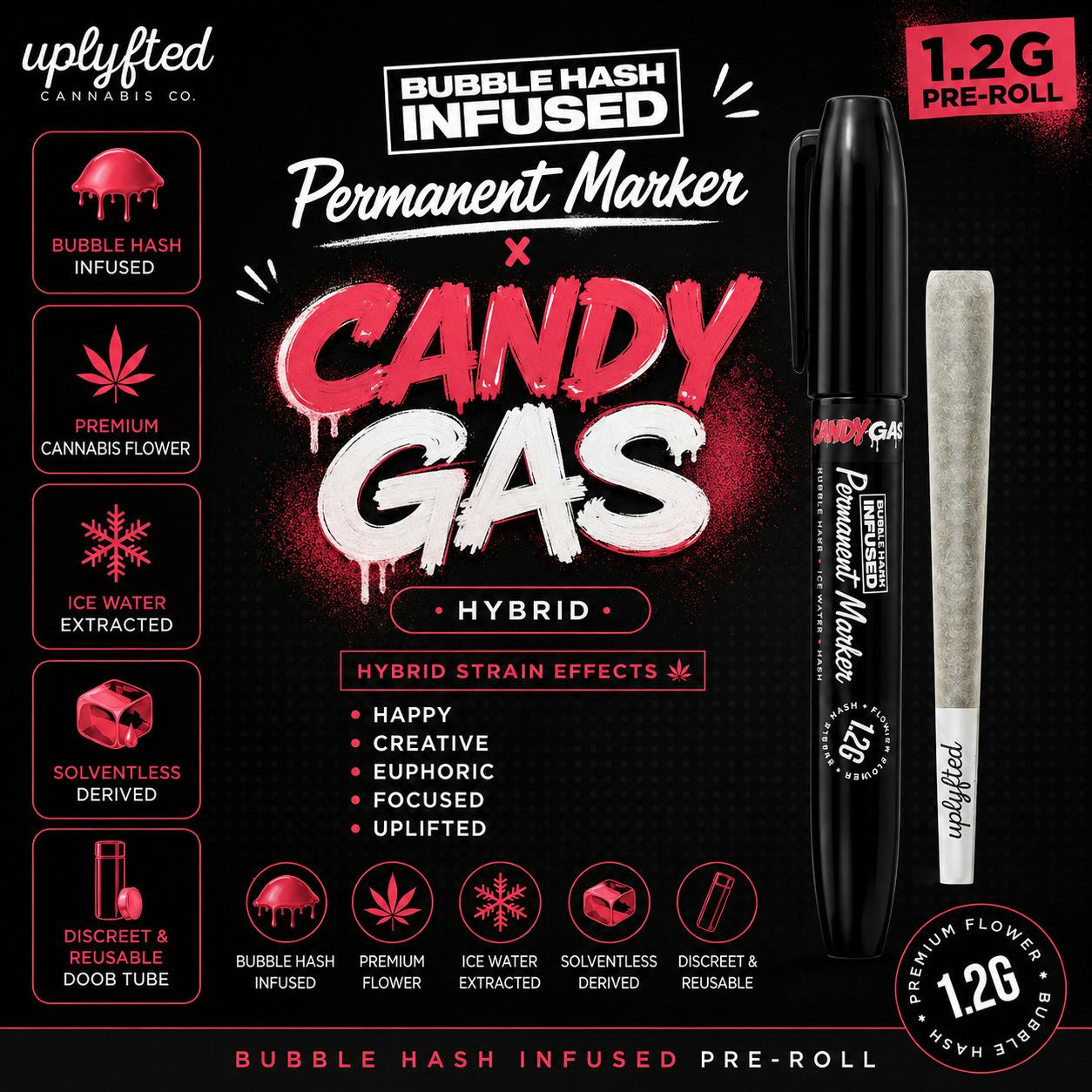 Permanent Marker x Cap Junky | Bubble-Hash Infused Joint | 1.2g by Uplyfted Cannabis Co