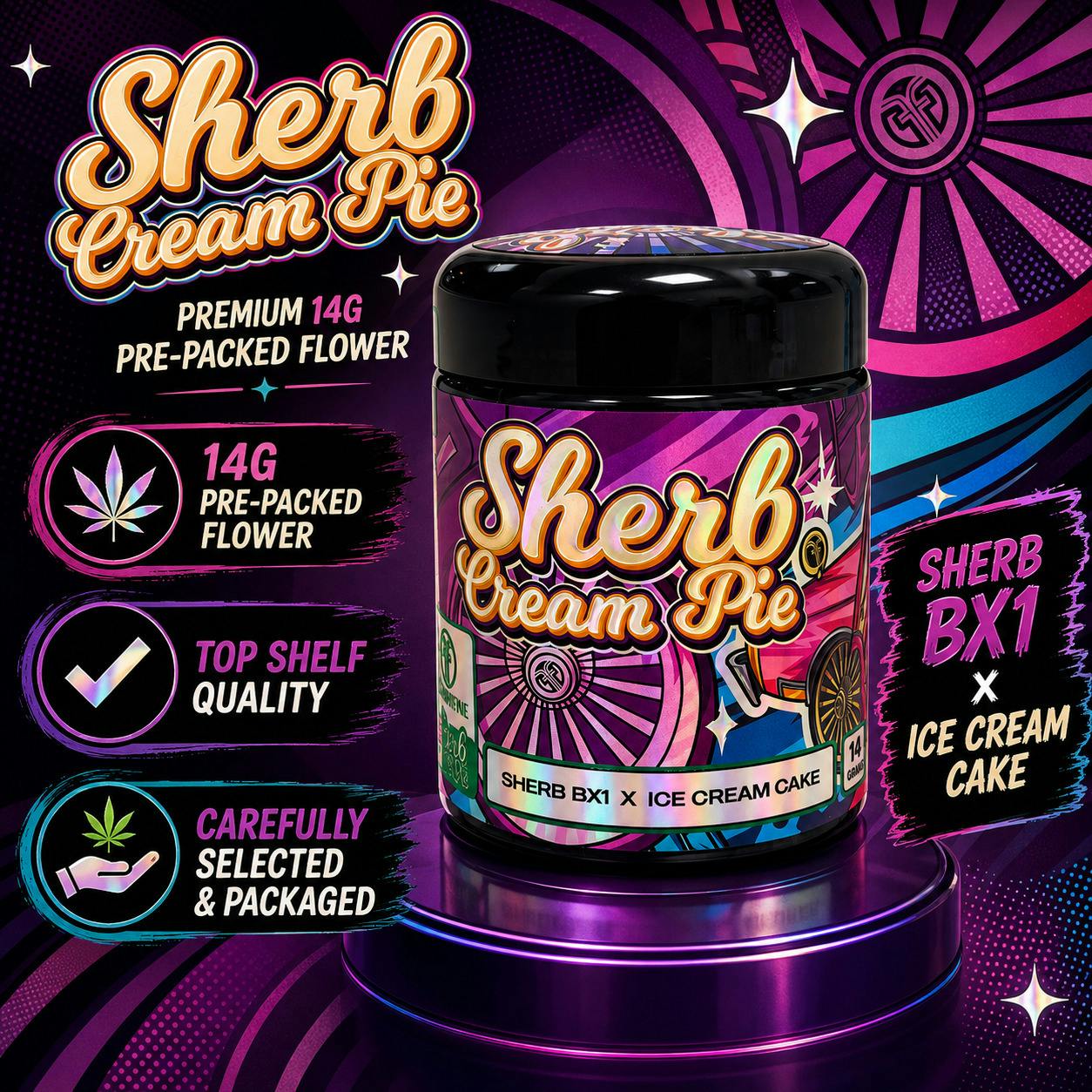 Sherb Cream Pie | Big Buds | 14g by Freshy Fine