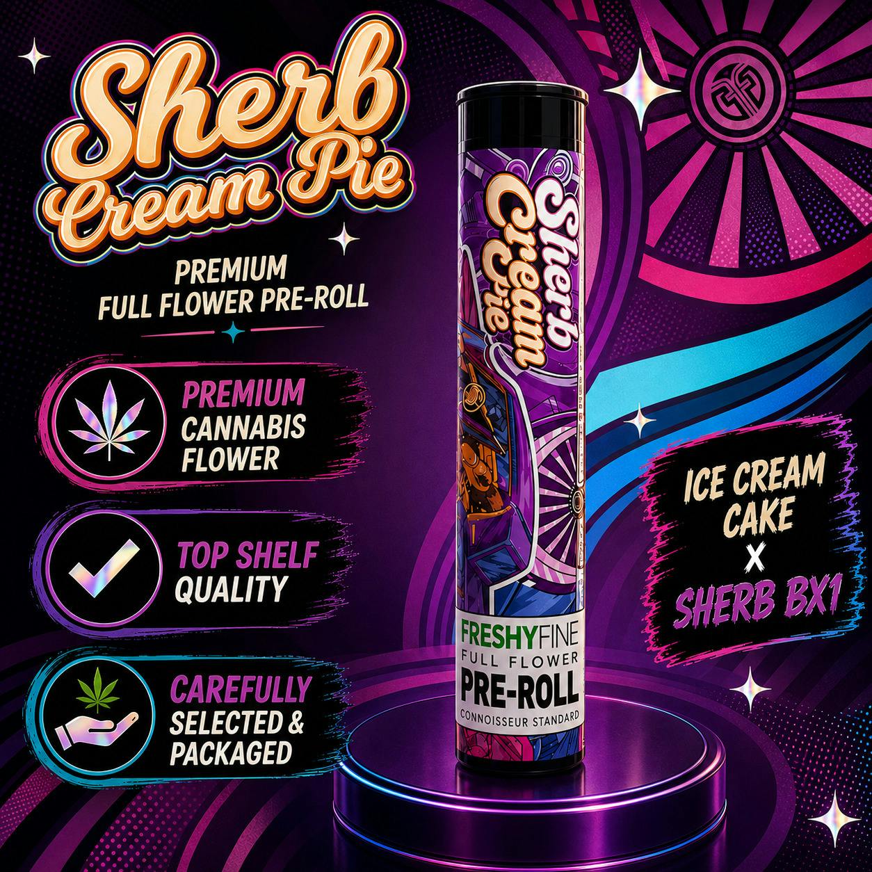 Sherb Cream Pie | Joint | 1g by Freshy Fine