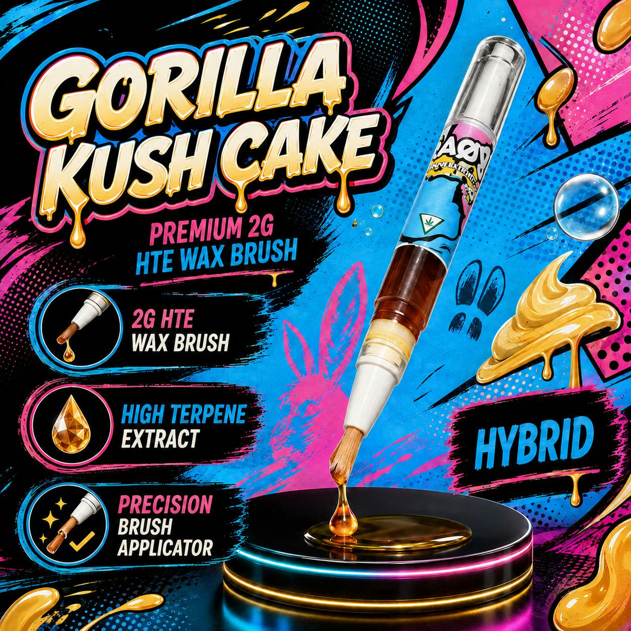 Kaos | Gorilla Kush Cake | Hyrbid | 2G HTE Bush | REC