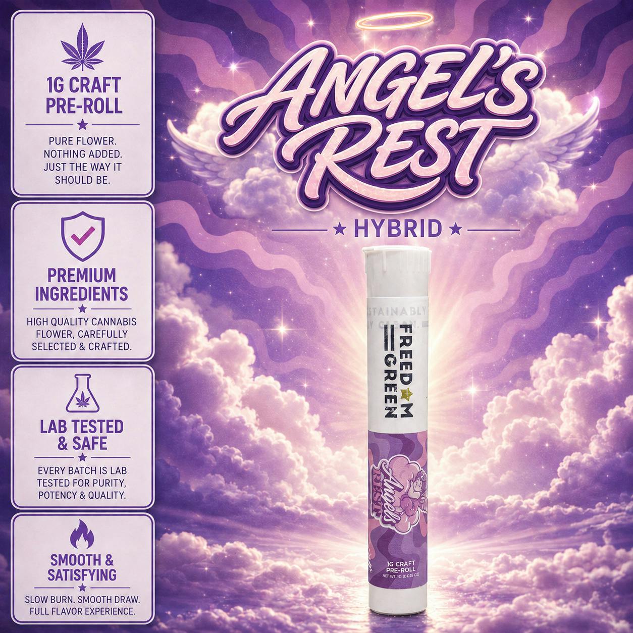 Freedom Green | Angel's Rest | Hybrid | 1G Pre-Roll | REC at The H.U.B.