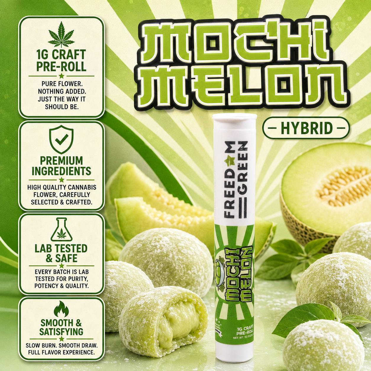 Mochi Melon | Joint | 1g by Freedom Green