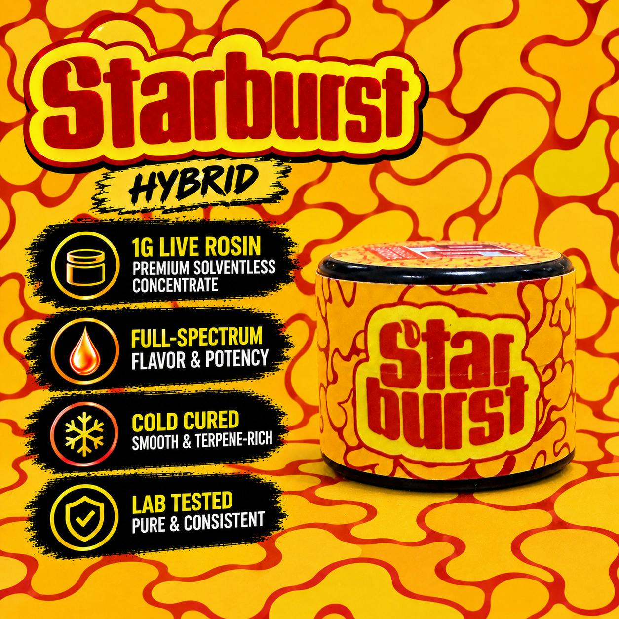 Starburst | Live Rosin | 1g by Peninsula Gardens