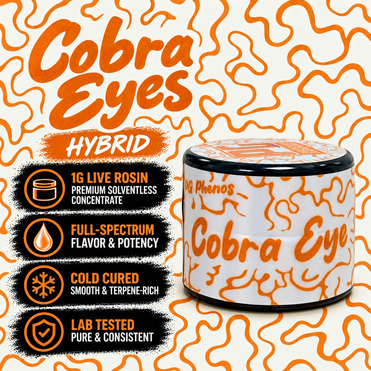 Peninsula Gardens | Cobra Eyes | Hybrid | 1G Live Rosin | REC