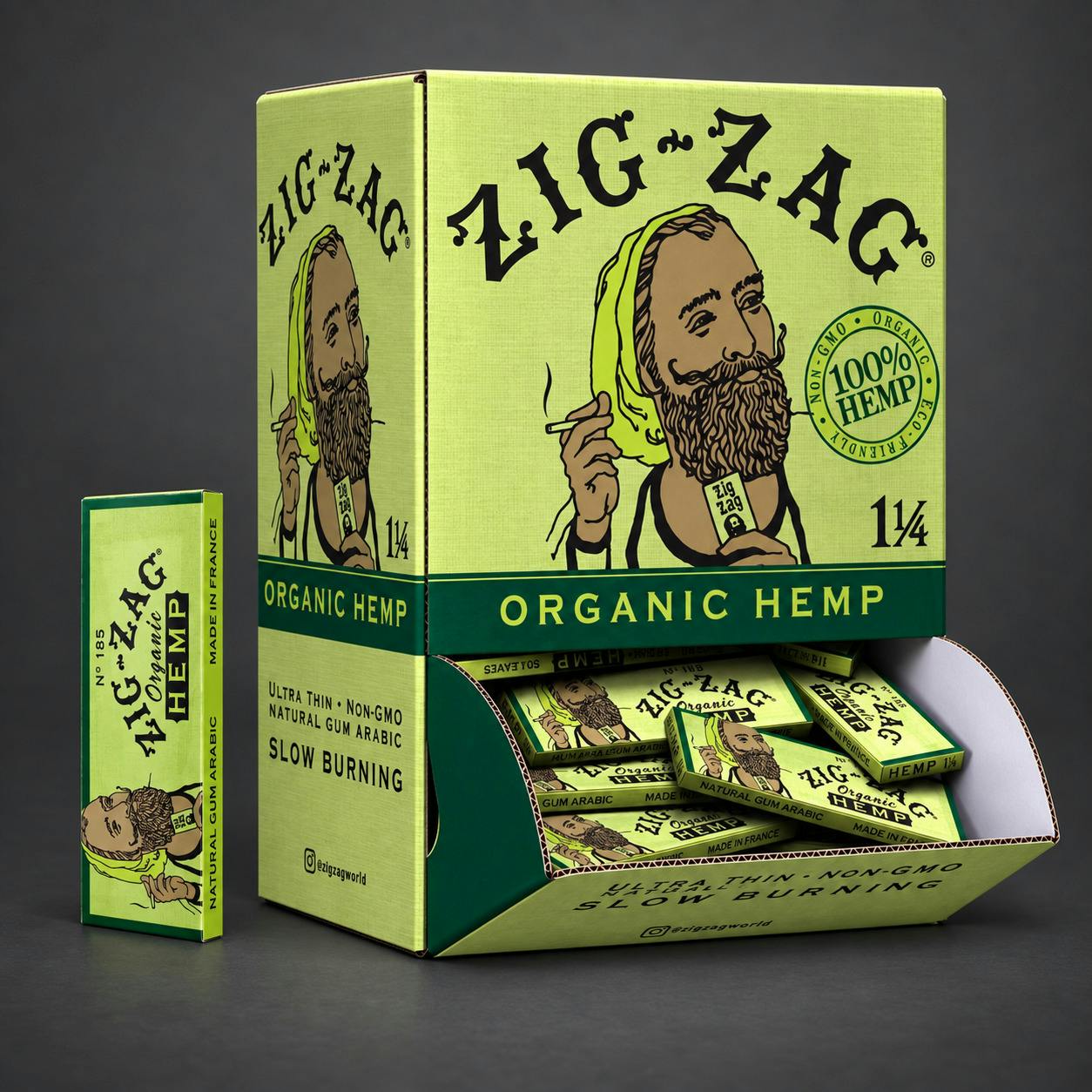 Zig Zag | Organic Hemp | 1 1/4" Rolling Papers at The H.U.B.