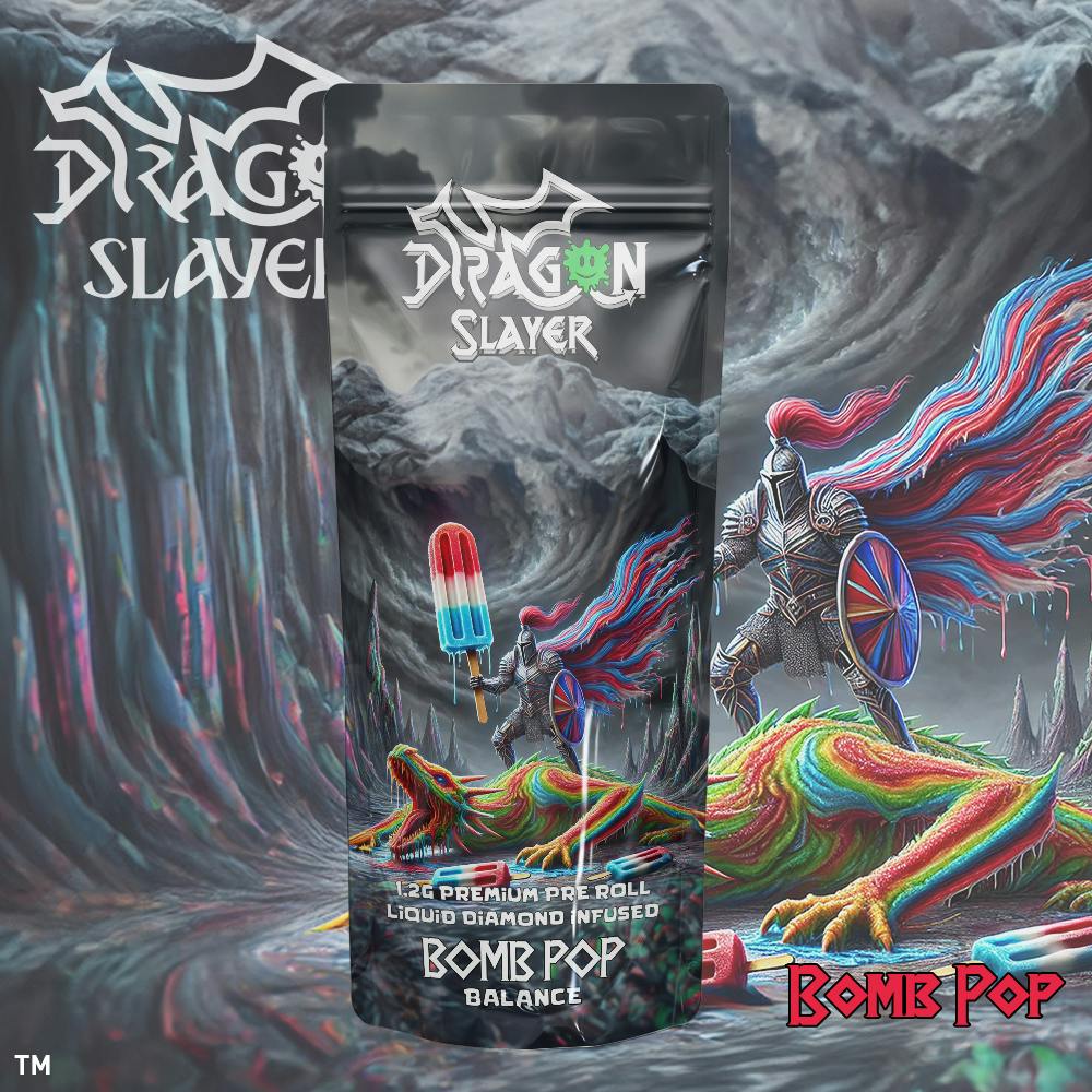 Dragon Slayer - Liquid Diamond Pre-roll 1.2g - Bomb Pop - Balance