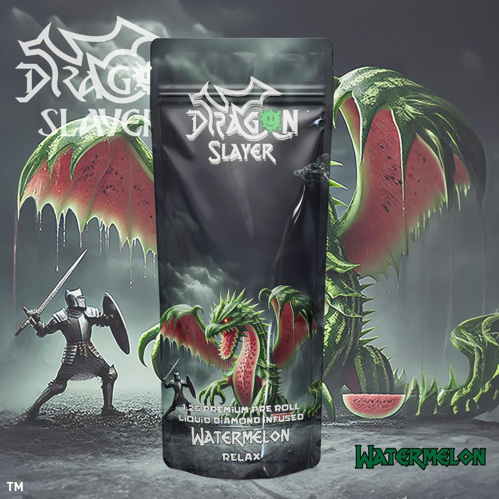 Dragon Slayer - Liquid Diamond Pre-roll 1.2g - Watermelon - Relax at Timber Cannabis Co. Dispensary Mt. Pleasant
