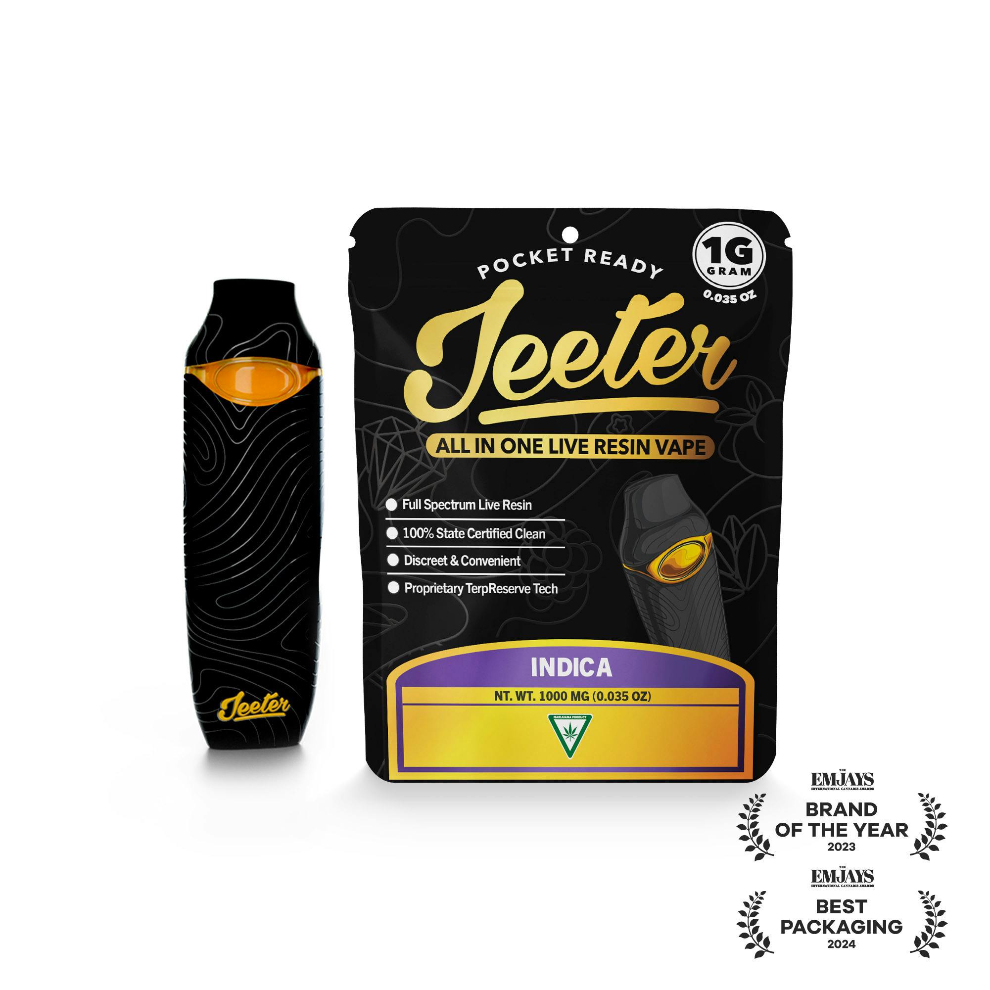 Jeeter - Live Resin Disposable 1g - Gravity - Indica cannabis product