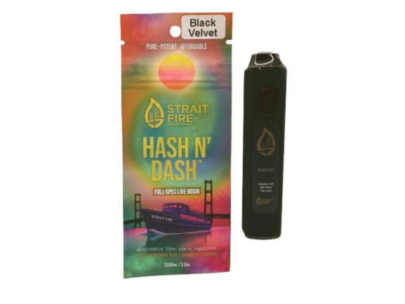 Strait Fire - Live Rosin Disposable 2g - Black Velvet cannabis product