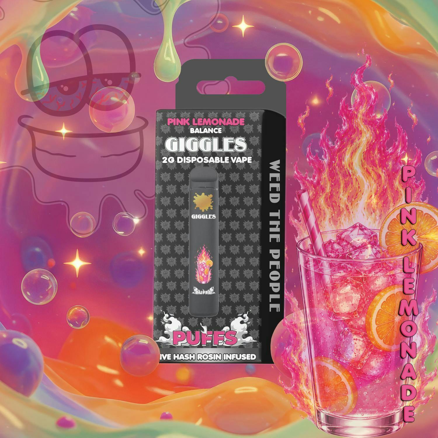 Puffs - Hash Rosin Infused Disposable 2g - Pink Lemonade - Balance cannabis product