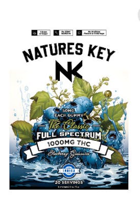 Nature's Key-Full Spec. Gummies 1000mg-Blueberry (I)