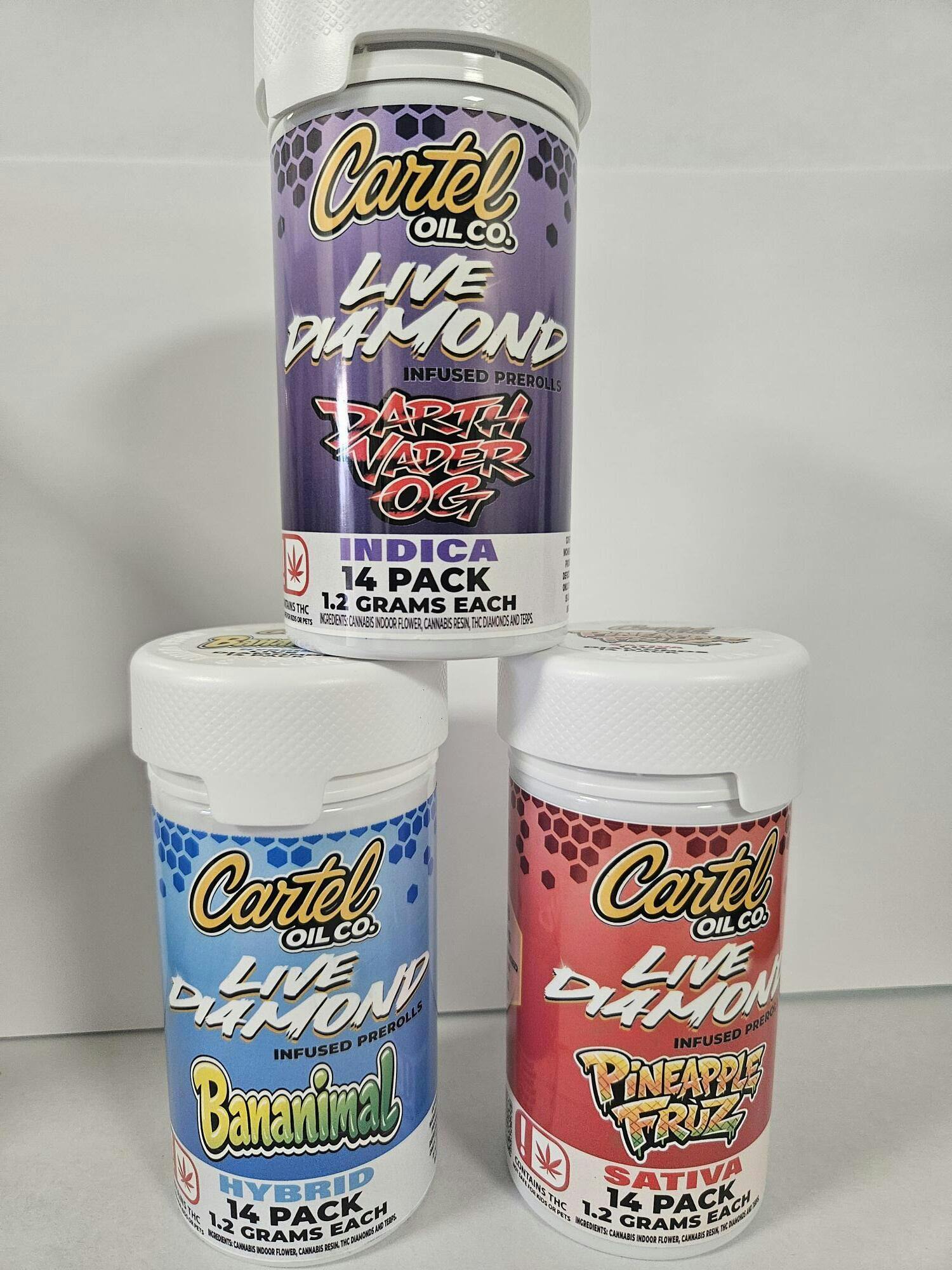 Cartel - 1.2g Diamond Infused - 14g Pack - 16 - Alien Dutchess (S)