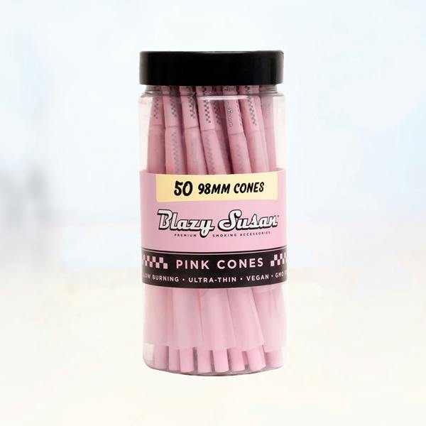 50-PACK PINK 98MM SLOW BURNING CONES