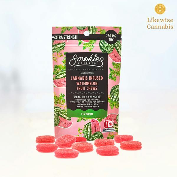 10-PACK 250MG WATERMELON HYBRID GUMMIES - SMOKIEZ