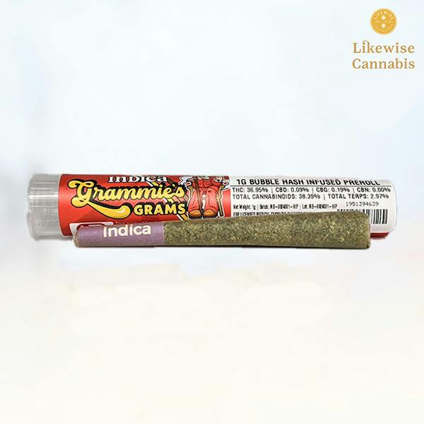 PAPAYA SPLASH 1G BUBBLE HASH INFUSED PREROLL - GRAMMIES