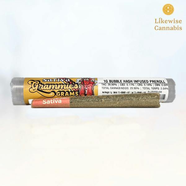 WHITE RUNTZ 1G BUBBLE HASH INFUSED PREROLL - GRAMMIES