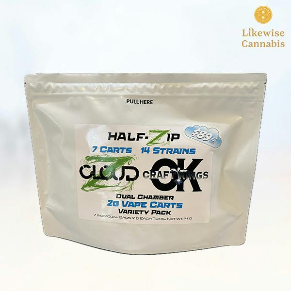 VARIETY PACK HALF ZIP DUAL CHAMBER 2G CARTRIDGES - CLOUD Z