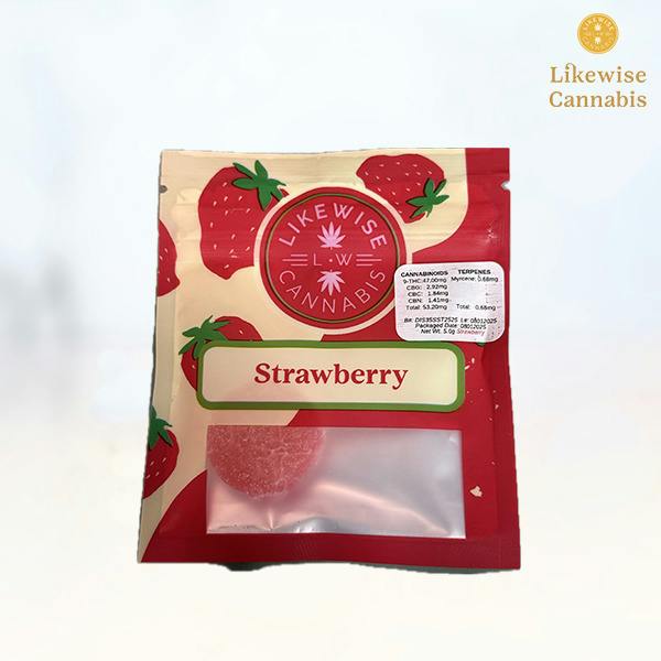 SINGLE 25MG STRAWBERRY GUMMY - LIKEWISE