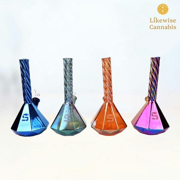 6.5" IRIDIZED OCTA-TWIST BEAKER BONG