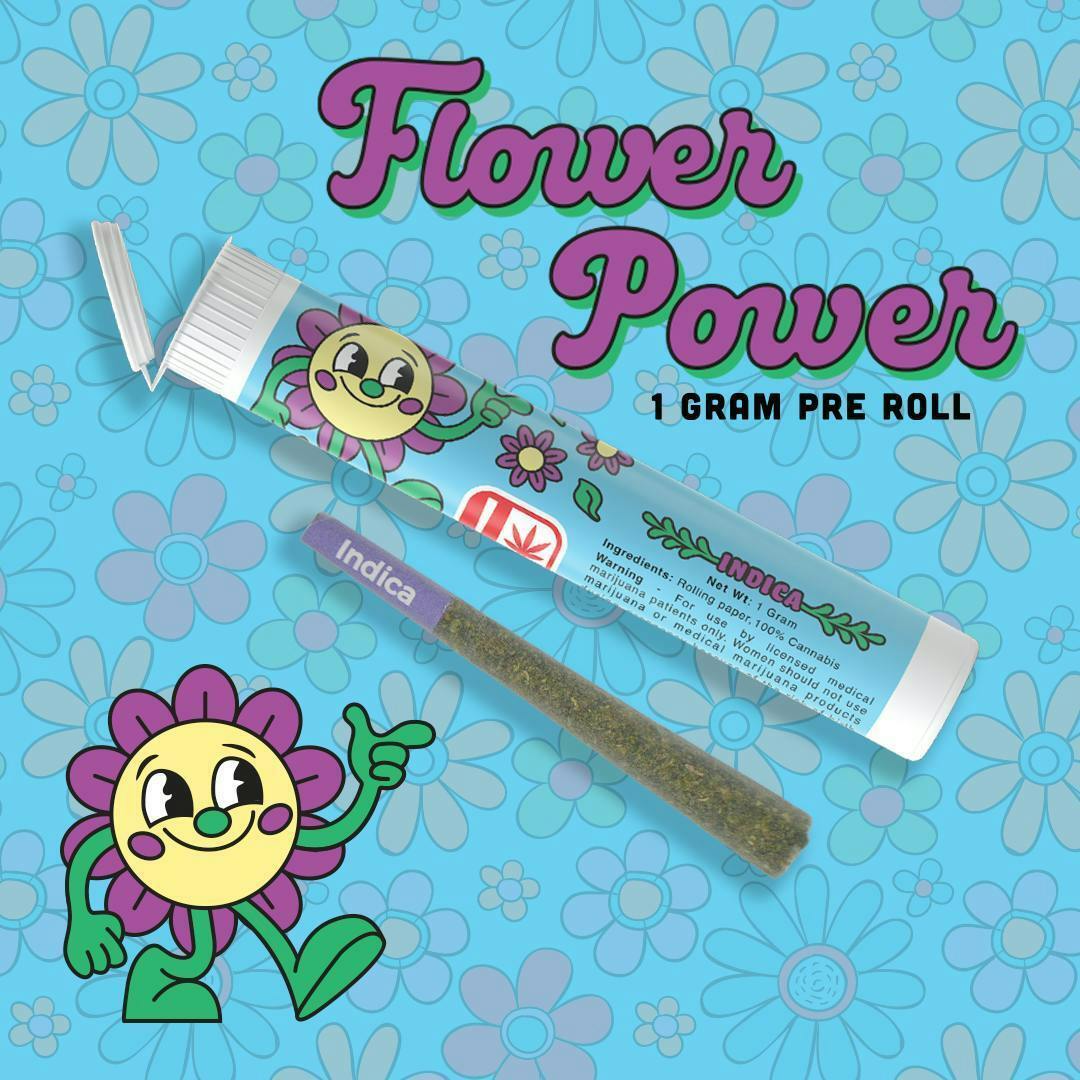 Flower Power - Sativa Pre Roll - Lemon Bubbles - 1g