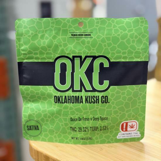 Oklahoma Kush Co. - Indoor Pre Packaged Flower - [Smalls] - 7g - Sativa - Dulce De Fresa x Deep S...