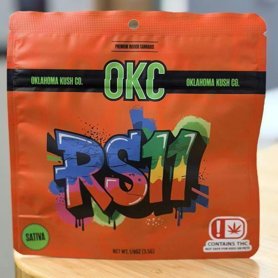 Oklahoma Kush Co. - Indoor Pre Package Flower - [3.5g] - Sativa - Rainbow Sherbert (#11) - RS11