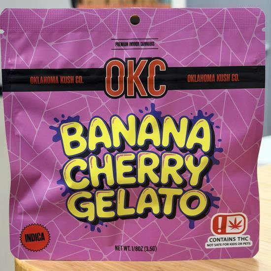 Oklahoma Kush Co. - Indoor Flower - 3.5g - Indica - Banana Cherry Gelato - 3.5g