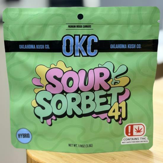 Oklahoma Kush Pre Package Sour Sorbet 41