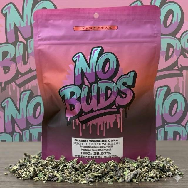 No Buds - Indoor Pre-Packaged - [Shake] - Indica - GMO Nerdz - 28g