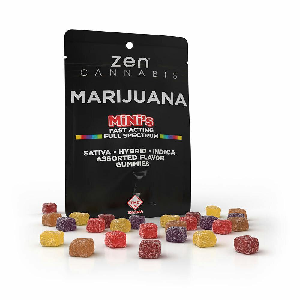 Zen - Multi-Flavor - Gummies - Sativa, Hybrid, and Indica Mixed Pack - 1000mg (25pk)
