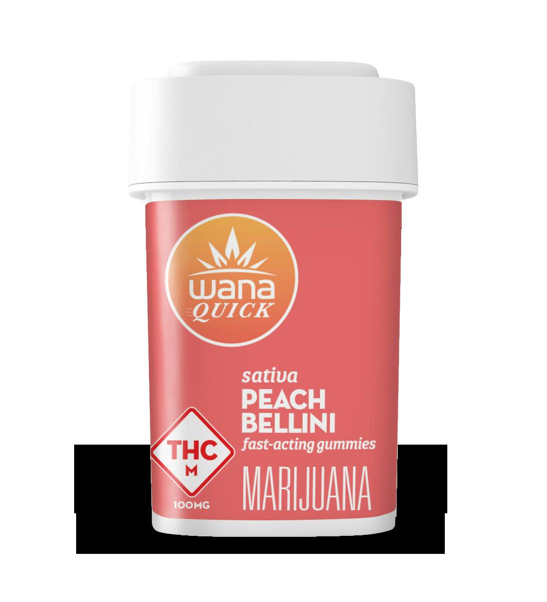 Wana - Peach Bellini - Fast Acting Gummies - 100mg (10pk)