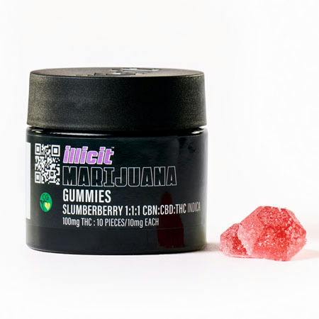 Illicit - Slumberberry - 1:1:1 CBN:CBD:THC - Gummies - 100mg (10pk)