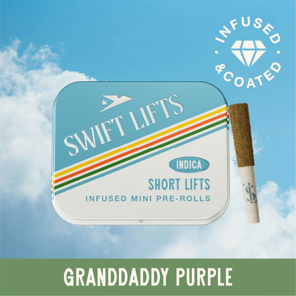 Swift Lifts Short Lifts Infused & Coated Granddaddy Purple Infused Pre-Roll 2.5g