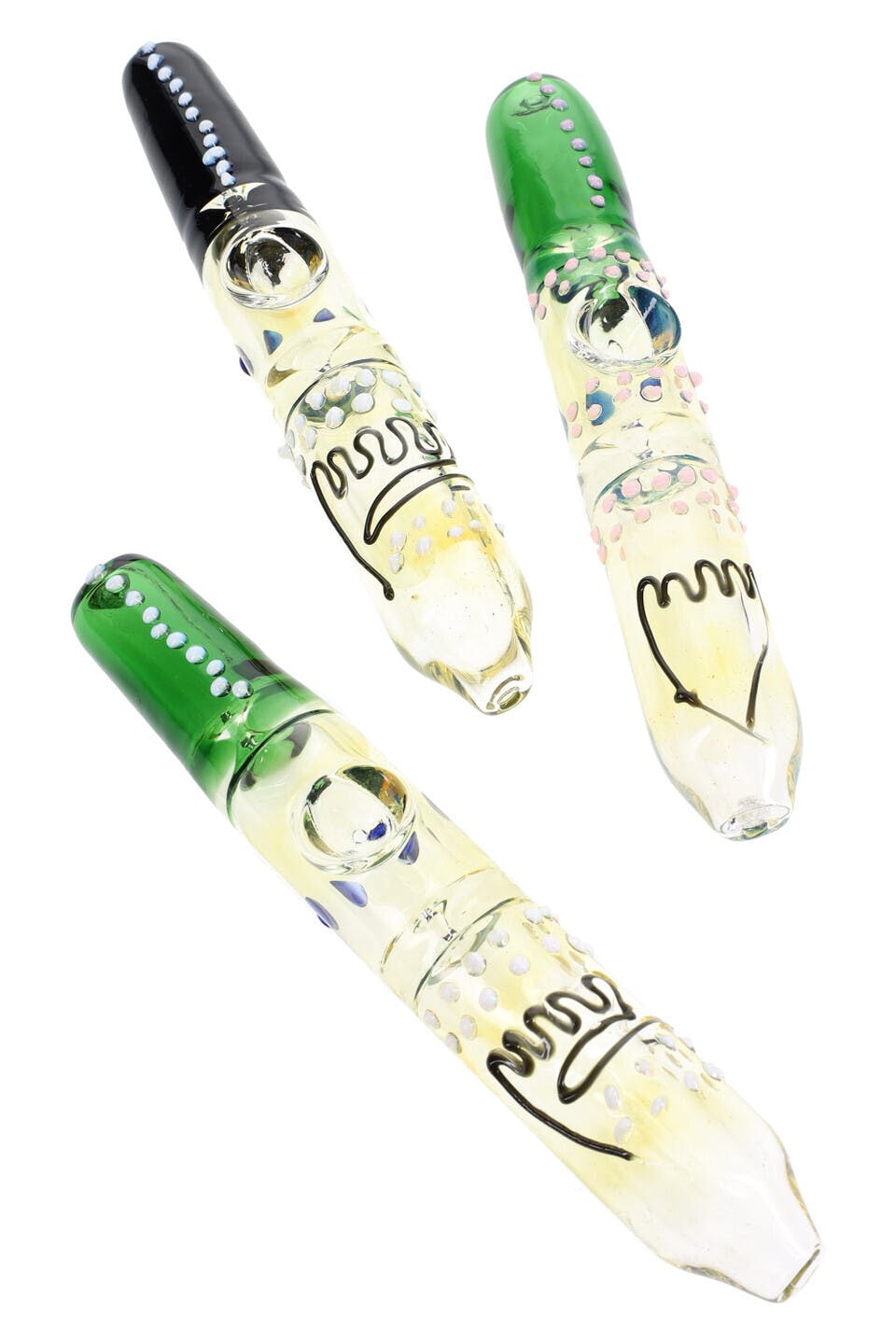 7" Color Changing Glass Steam Roller – P3147