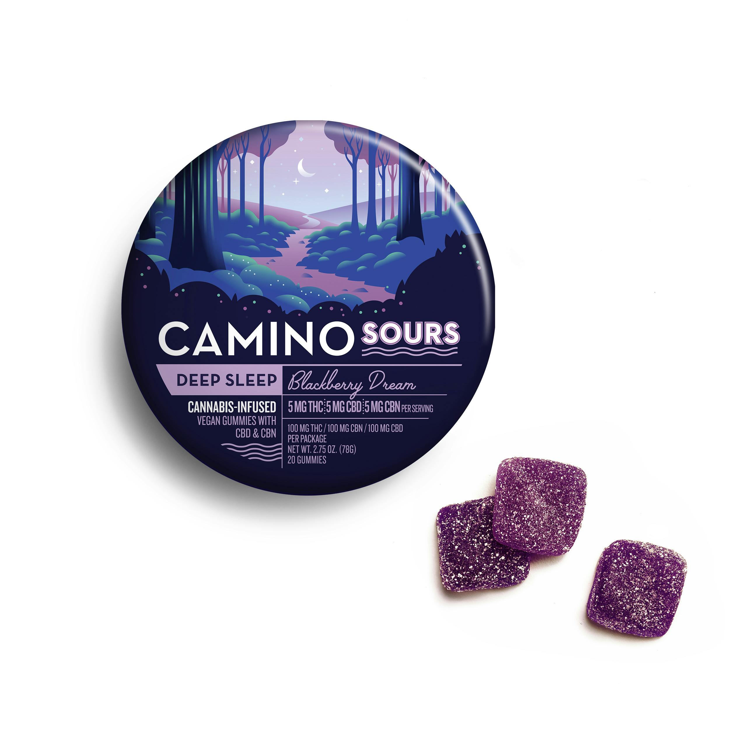 Sour Blackberry Dream 1:1:1 Gummies Camino |