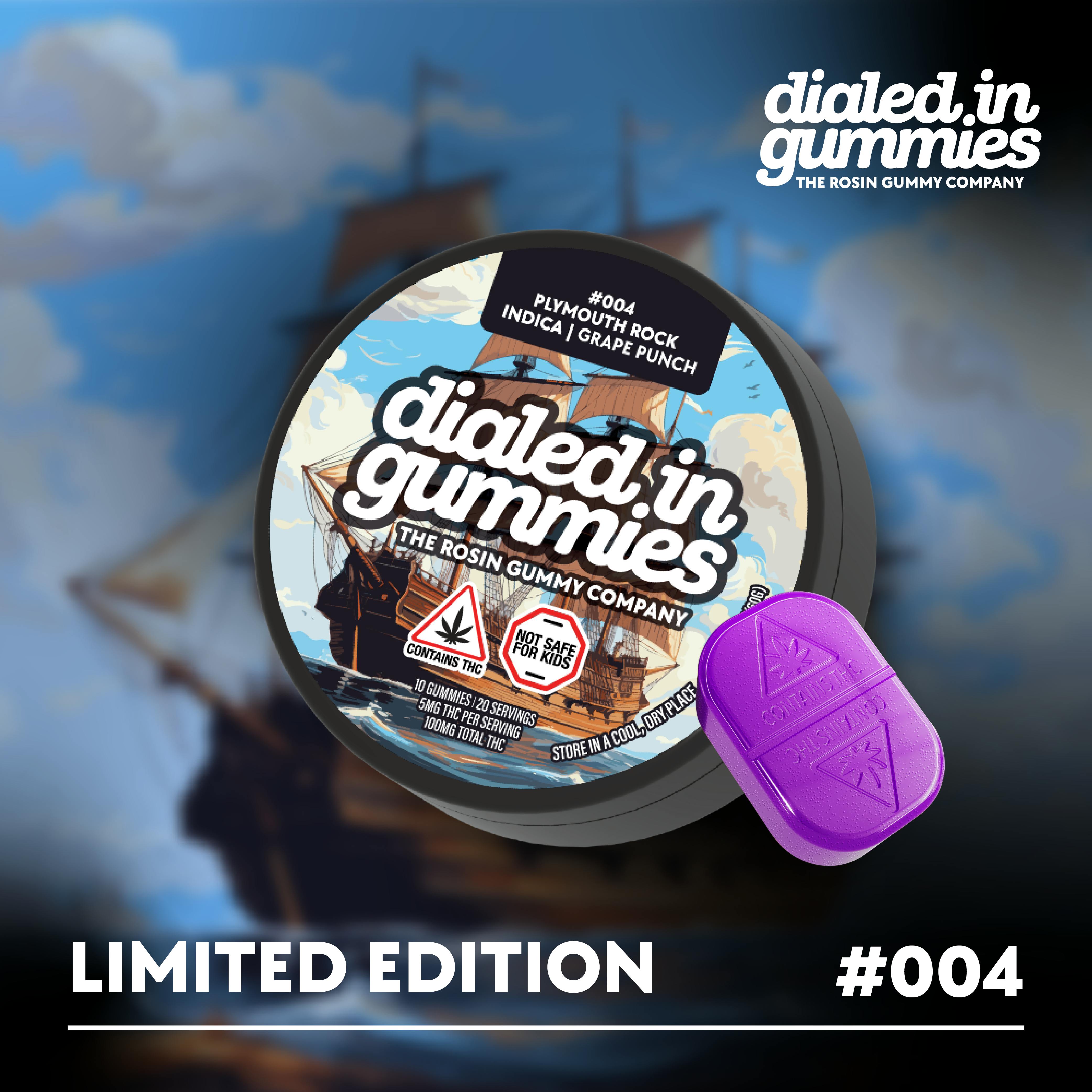 Grape Punch x Plymouth Rock Indica Rosin Gummies | Dialed In |