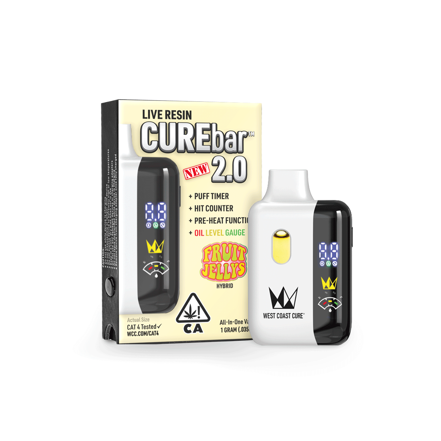 West Coast Cure - Fruit Jelly - 1g AIO Live Resin CUREbar 2.0 - 1 g