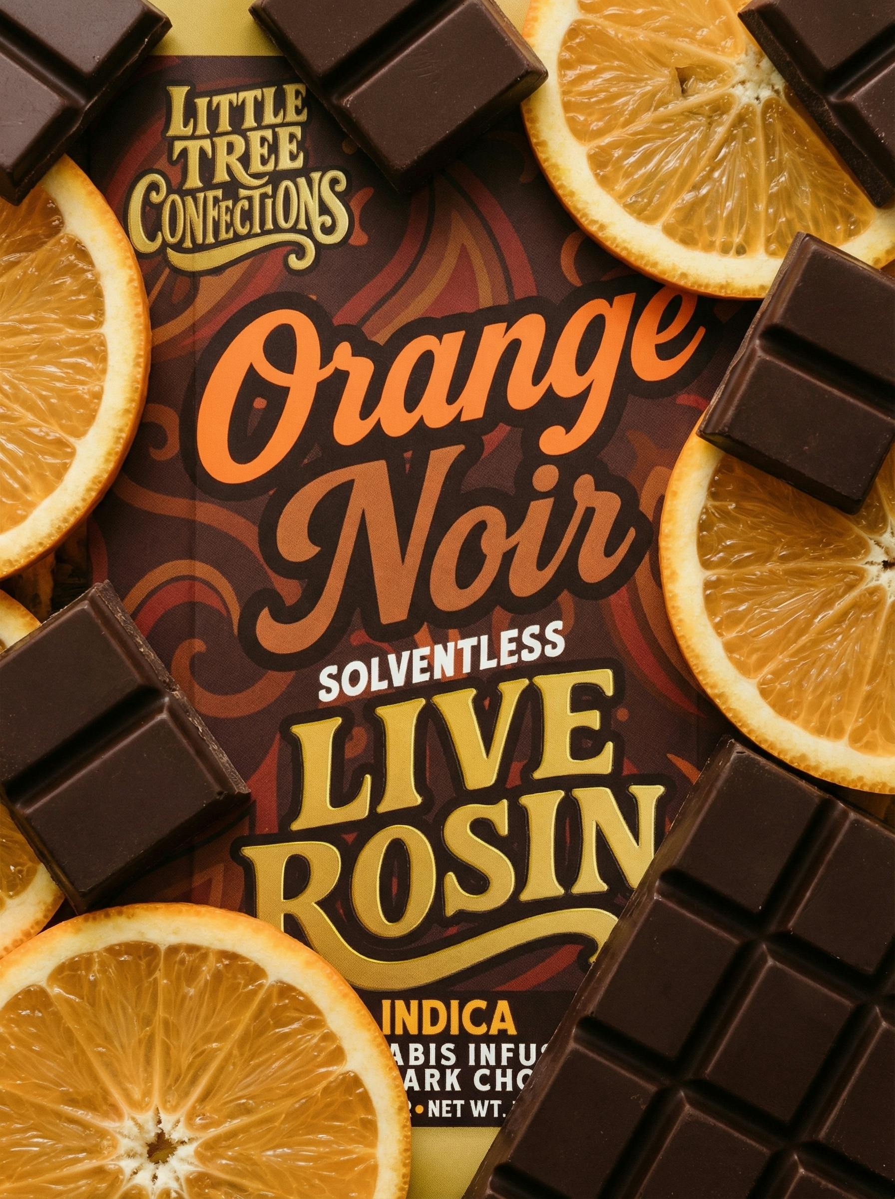 Little Tree - Chocolate Bar - 200mg Live Rosin Dark Chocolate Bar - Orange Noir - Indica