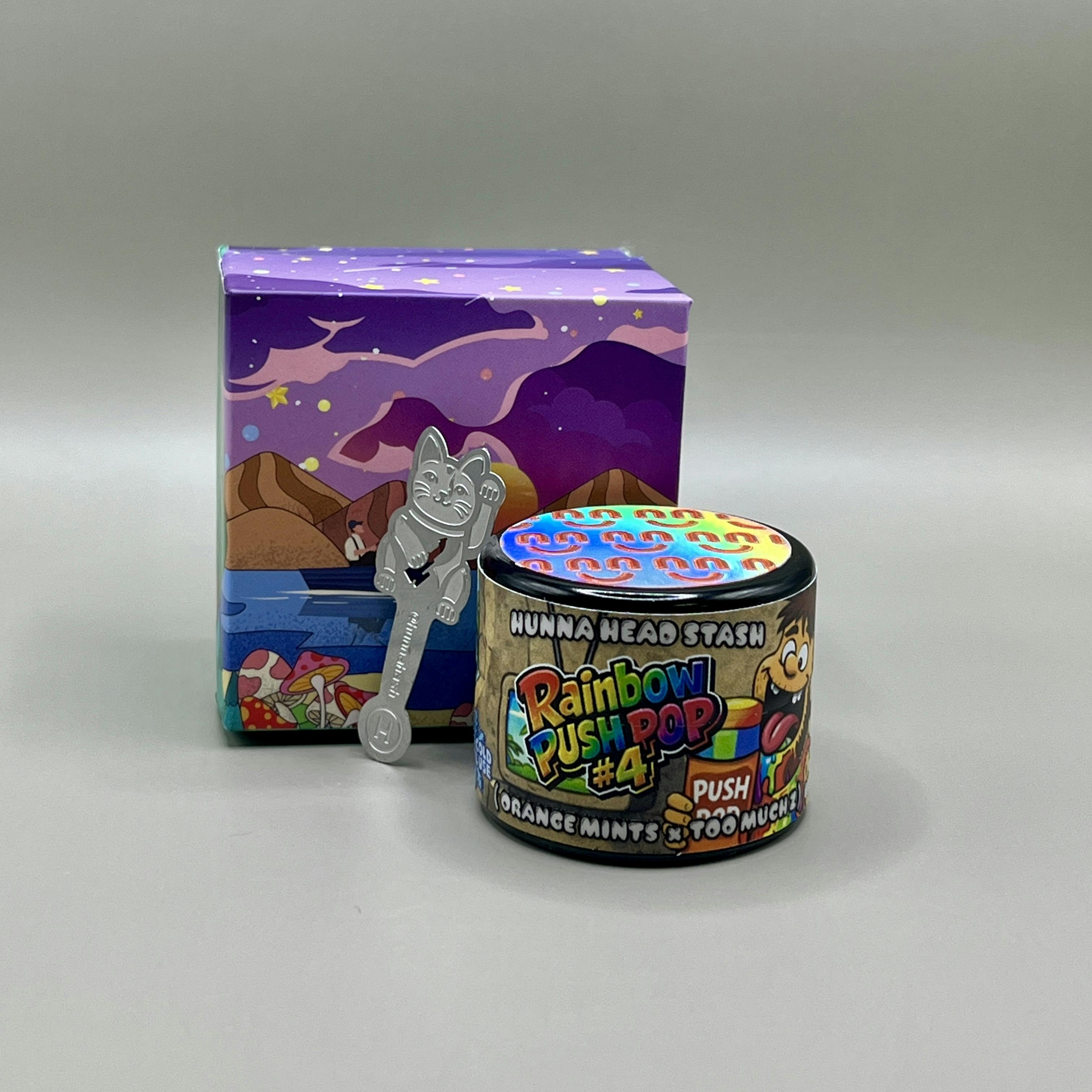 Hunna Hash - Head Stash Single Source - Live Rosin 2g - Rainbow Push Pop