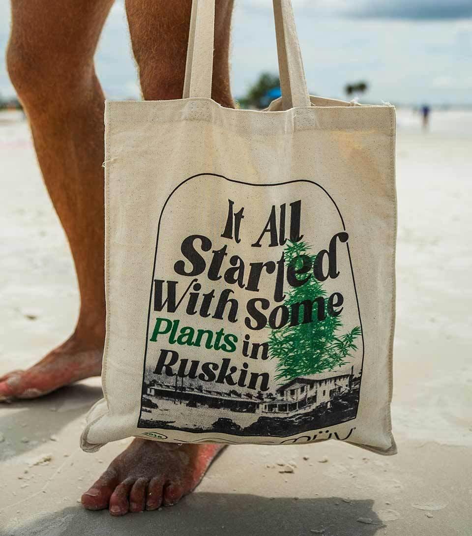 MÜV Roots in Ruskin Rewards - Tote Bag White at MÜV Cannabis Dispensary