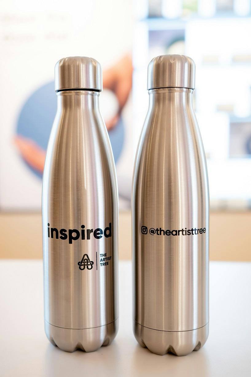 The Artist Tree Water Bottle (Silver)