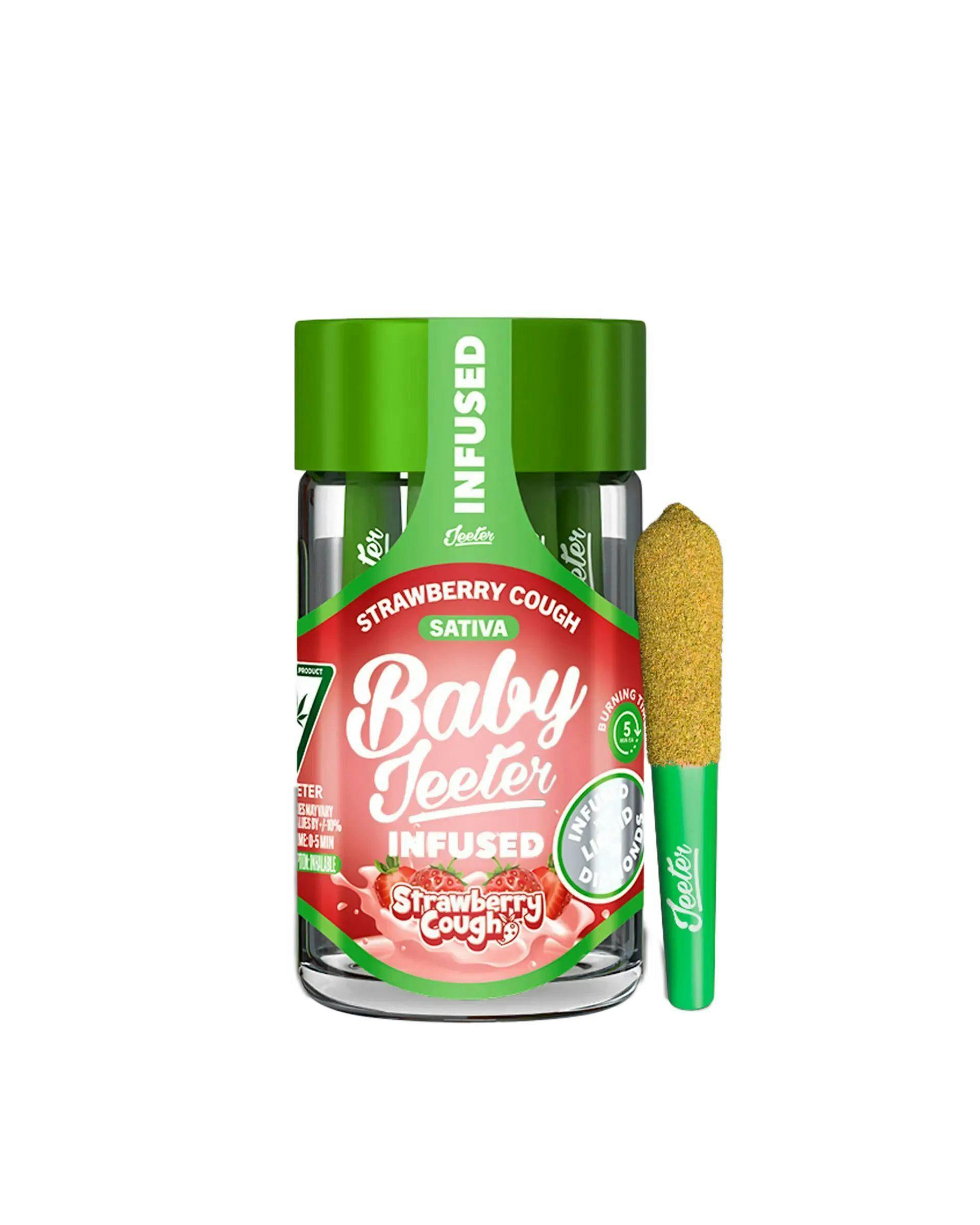 JEETER - BABY JEETER INFUSED PREROLL 5PK [2.5G] STRAWBERRY COUGH