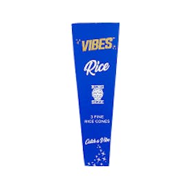 Vibes - Cones - Coffin - King Size - Rice (Blue) - 3 Cones Per Box
